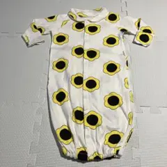 ひまわり柄 半袖ロンパース 95cm以下