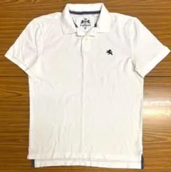 ★新品★EXPRESS メンズ コットン 半袖ポロシャツ ホワイト (S109)