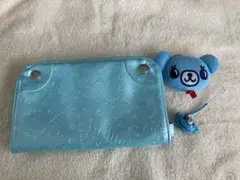 ポンポネット 水色 財布　& マスコット⭐︎ ストラップ