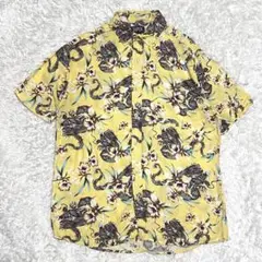 レーヨンシャツ　ドラゴン　半袖シャツ　柄シャツ　アロハシャツ　柄シャツ