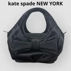 kate spade NEW YORK リボンブラックハンドバッグ