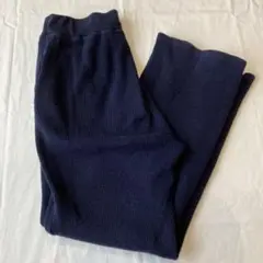 Americanaアメリカーナ　ワッフルパンツ　スリット　ネイビー