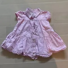 GAP ピンク ギンガムチェック ワンピース 90cm