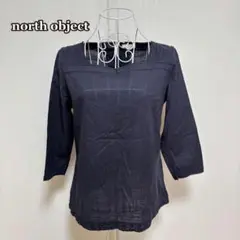 ●north object コットンブラウス（M）七分袖　大人カジュアル