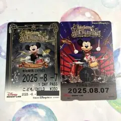 ディズニー　リゾートライン　フリーきっぷ　2枚　ビッグバンドビート