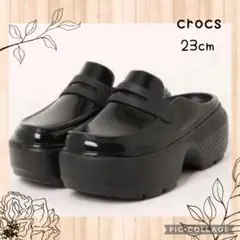 ☆新品☆【クロックス】ストンプハイシャインローファー (23) 厚底　軽量