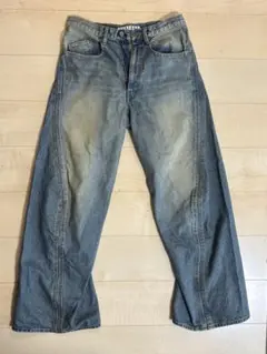 NVRFRGT 3D TWISTED WIDE LEG JEANS