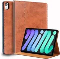 iPad Mini 7 iPad/Mini 6 ケース　8.3 インチ　茶
