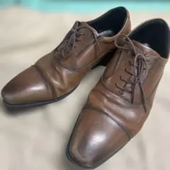 texcy luxe ブラウンレザー ドレスシューズ　EEE 25.5