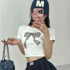 darich リボンドットTシャツ