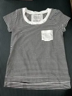 ボーダー　半袖Tシャツ ポケット付き　38