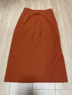 【美品】ノーブル noble タイトスカート 大人 上品 オレンジ 日本製