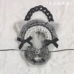 ぬい服　ちびぐるみ　グレー×ブラック　ねこ耳