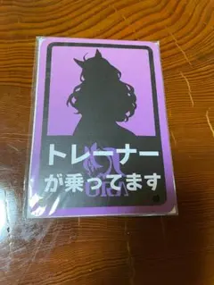 ★トレーナーが乗っています ステッカーマグネットステッカー　ウマ娘　ビワハヤヒデ