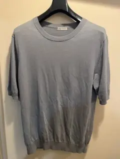サイズM SOVEREIGN UNITED ARROWS 半袖サマーニットグレー
