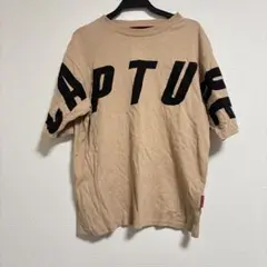 【キャプチャー/capture】✨良品✨半袖Tシャツ ベージュ S ビッグロゴ