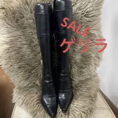 セルジオロッシ Sergio Rossi 黒ロングブーツ 24センチ 即購入可