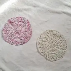 ハンドメイド・レース編み敷物2枚