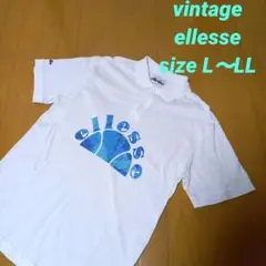 90s 00s ellesse エレッセ ホワイト ポロシャツvintage