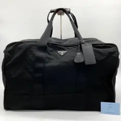 【極美品】プラダ ボストンバッグ ナイロン サフィアーノレザー 白タグ 正規品
