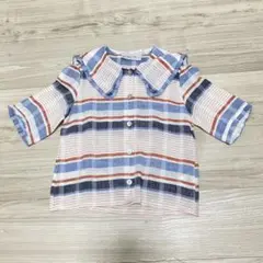 【新品】シャツ　ボーダー　七分袖