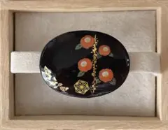 のあーる専用です★〜天然石 コーヒーブラウン瑪瑙 椿 帯留め 40×30〜★