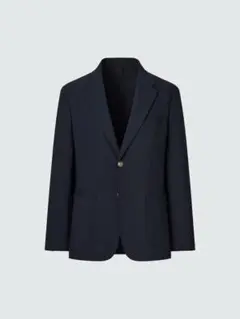 美品 ユニクロ 感動ブレザー ネイビー サイズL