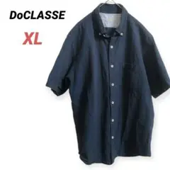 XL LL doclasse ドゥークラッセ　半袖シャツ　羽織り　ネイビー　紺色
