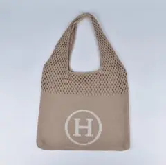 【数量限定☆早い者勝ち❗️Hロゴ ショルダーバッグ ベージュ】