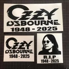 3種セットオジー・オズボーン Ozzy ロック デカールステッカー シール 黒
