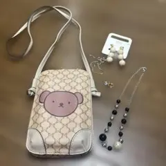 ミッフィー　クマデザイン スマホショルダーバッグ　早い者勝ち