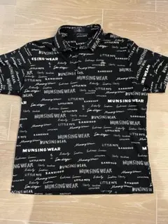 Munsingwear ブラック ポロシャツ