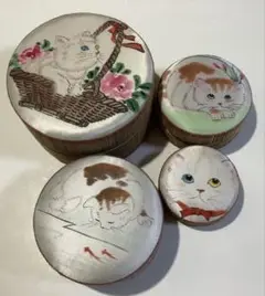 猫オッドアイの（マトリョーシカ）小物入れ4個セット