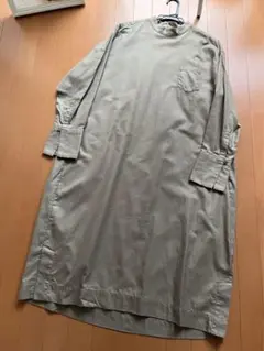 無印良品 MUJI Labo ハイネック後ろギャザー ワンピース M-L