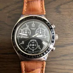 2223【新品電池】 swatch メンズ腕時計　シルバー　クロノグラフ　デイト 2223【新品電池】 swatch メンズ腕時計 シルバー クロノグラフ
