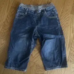 デニムハーフパンツ BRAVE ロゴ付き
