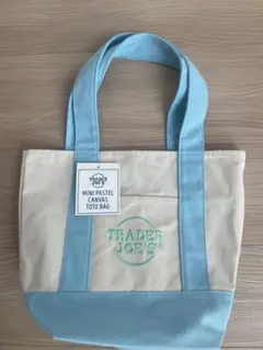 TRADER JOE'S ミニパステルキャンバストートバッグ
