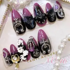 悪魔ネイル 量産型 ネイルチップ クロム 推し