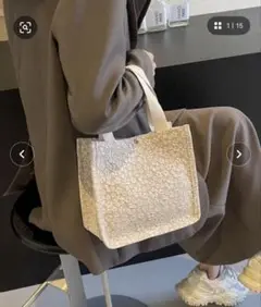 Mignonjour フラワーミニトートバッグ M2579 ランチ　サブバッグ