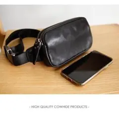 Leather waist bag 本革コンパクト レザーショルダーバッグ