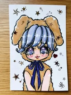 「モカラビット」 オリジナルイラスト 手描きイラスト 原画販売