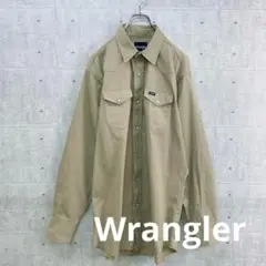 t0044 Wrangler ラングラー 長袖 シャツ ベージュ XL 無地
