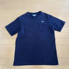 LACOSTE ラコステヘビーピケロゴポケットカノコメンズTシャツネイビー4M
