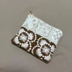 ミナペルホネン　ハンドメイド　blumen forest tile ポーチ