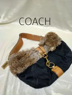 COACH ファー付きバッグ