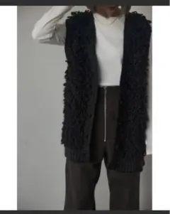 BLACK BY MOUSSY ベスト loop knit vest