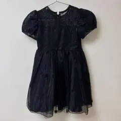 黒いレースドレス パフスリーブ結婚式や発表会に！