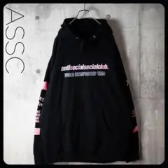 レア ASSC アンチソーシャル Mantras Black Hoodie