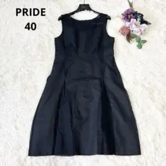 PRIDE プライド シースルーメッシュ切替デザインワンピース リネンコットン