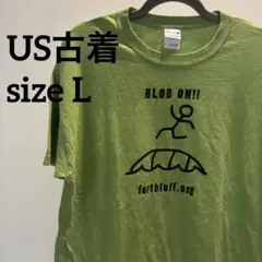 US古着 半袖Tシャツ 片面プリント GILDAN Lサイズ